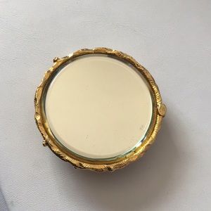 Mike+Ally Gold Tone Pocket colored Crystals Mirror